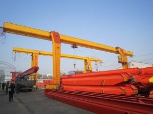 WEIHUA 5~32Ton MH 모델 과중한 업무 갠트리 크레인 싱글 빔 갠트리 크레인